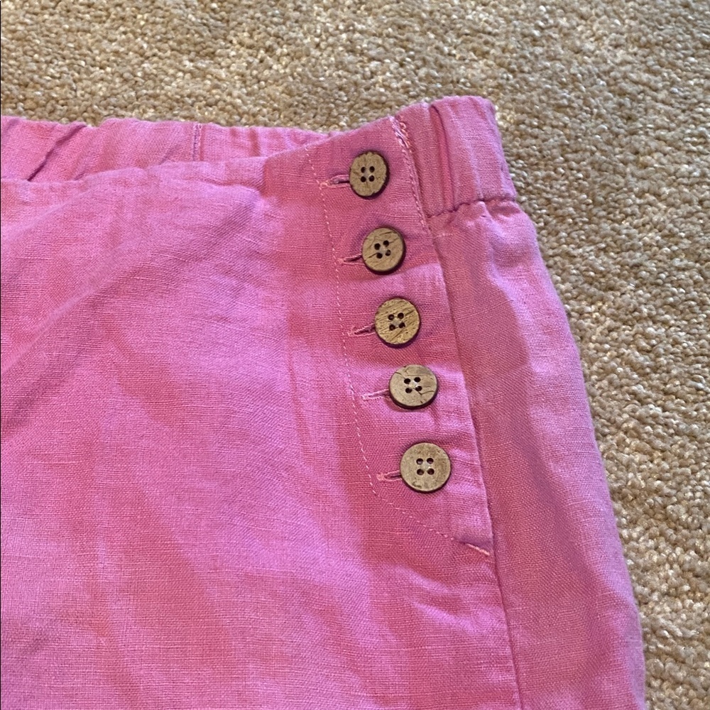 J. Jill Linen Sailor Pant Wide Leg Trouser Sugar Pink Size SP - Picture 3 of 11